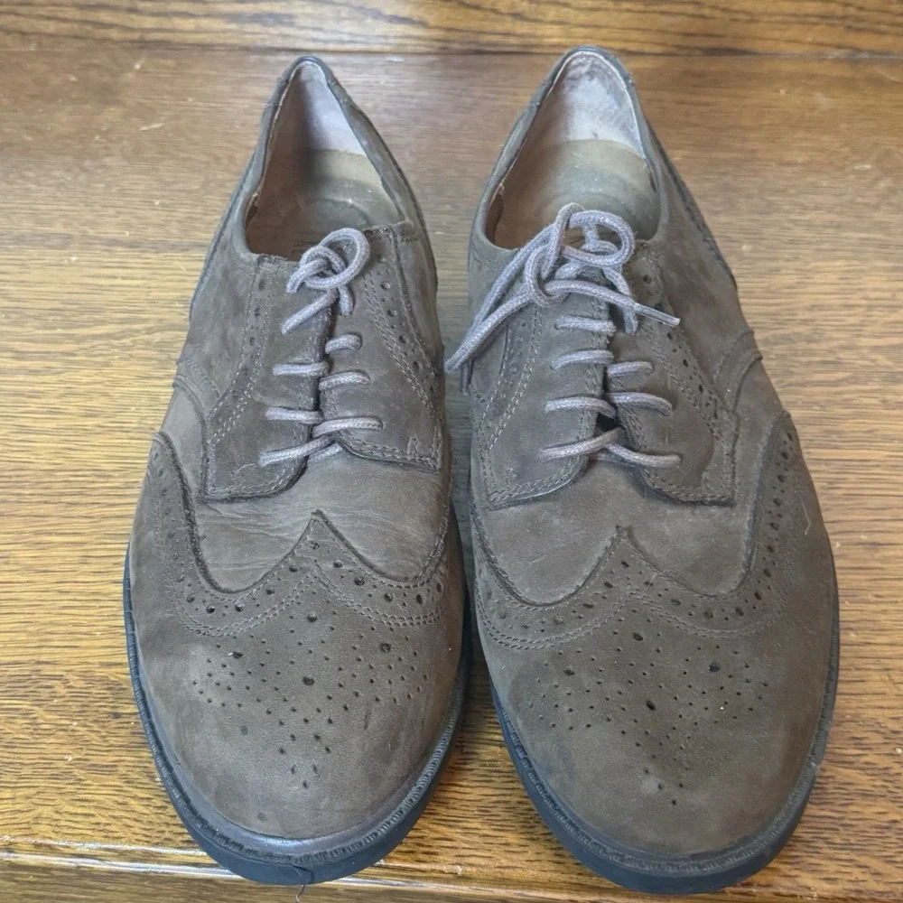 Streetcars Men's Oxford Shoes Brown Suede Wingtip Brogue Size 12M